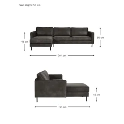 Divano Angolare In Pelle Riciclata Hunter*Westwing Collection New