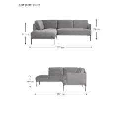 Divano Angolare In Velluto Fluente*Westwing Collection Hot