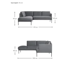 Divano Angolare In Velluto Fluente*Westwing Collection Clearance