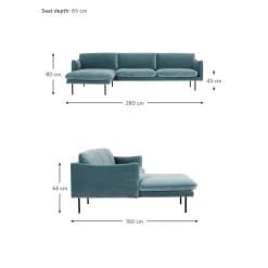 Divano Angolare In Velluto Moby*Westwing Collection Clearance