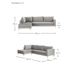 Divano Angolare In Velluto Luna*Westwing Collection New