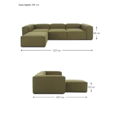 Divano Componibile 4 Posti Con Poggiapiedi Lennon*Westwing Collection Best