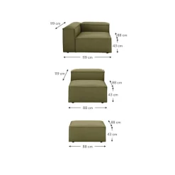 Divano Componibile 4 Posti Con Poggiapiedi Lennon*Westwing Collection Best