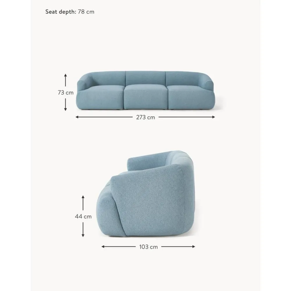Divano Componibile 3 Posti In Boucle Sofia*Westwing Collection Best