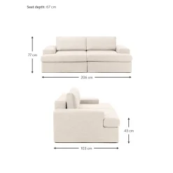 Divano Componibile 3 Posti Con Rivestimento Sfoderabile Russell*Westwing Collection Best