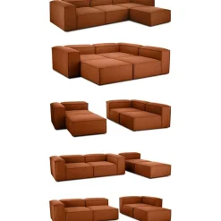 Divano Componibile 4 Posti Con Poggiapiedi Lennon*Westwing Collection Outlet