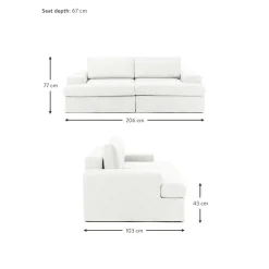 Divano Componibile 3 Posti Con Rivestimento Sfoderabile Russell*Westwing Collection Online