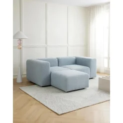 Divano Componibile 3 Posti In Boucle Con Poggiapiedi Lena*Westwing Collection Best