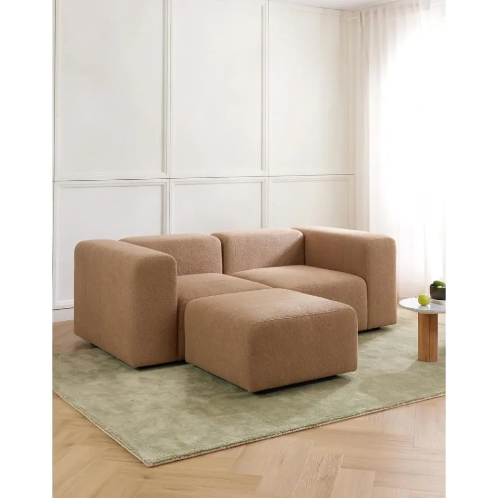 Divano Componibile 3 Posti In Boucle Con Poggiapiedi Lena*Westwing Collection Best