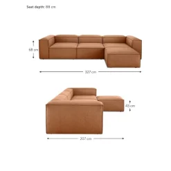 Divano Componibile 4 Posti Con Poggiapiedi Lennon*Westwing Collection Clearance