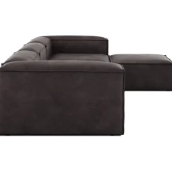 Divano Componibile 4 Posti In Pelle Riciclata Con Poggiapiedi Lennon*Westwing Collection Hot