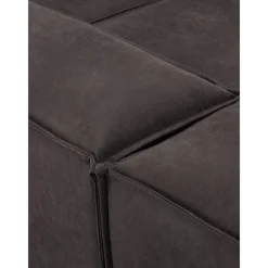 Divano Componibile 4 Posti In Pelle Riciclata Con Poggiapiedi Lennon*Westwing Collection Hot