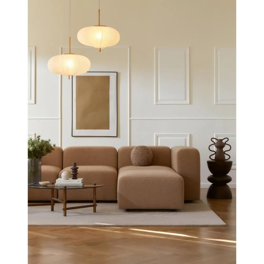 Divano Componibile 4 Posti In Boucle Con Poggiapiedi Lena*Westwing Collection Fashion