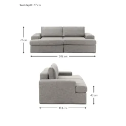 Divano Componibile 3 Posti Con Rivestimento Sfoderabile Russell*Westwing Collection Clearance