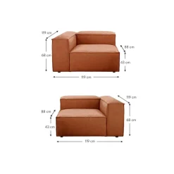 Divano Componibile 3 Posti Lennon*Westwing Collection New