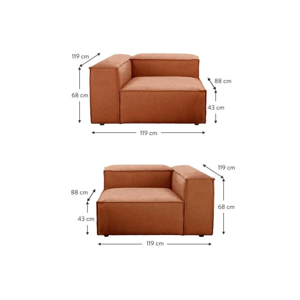 Divano Componibile 3 Posti Lennon*Westwing Collection New