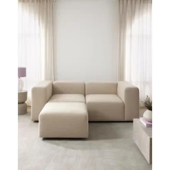 Divano Componibile 3 Posti In Boucle Con Poggiapiedi Lena*Westwing Collection Sale