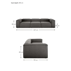 Divano Componibile 4 Posti Lennon*Westwing Collection Outlet