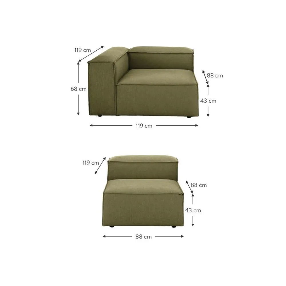 Divano Componibile 4 Posti Lennon*Westwing Collection New