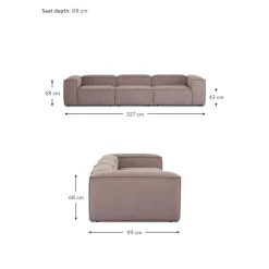 Divano Componibile 4 Posti In Velluto A Coste Lennon*Westwing Collection Fashion