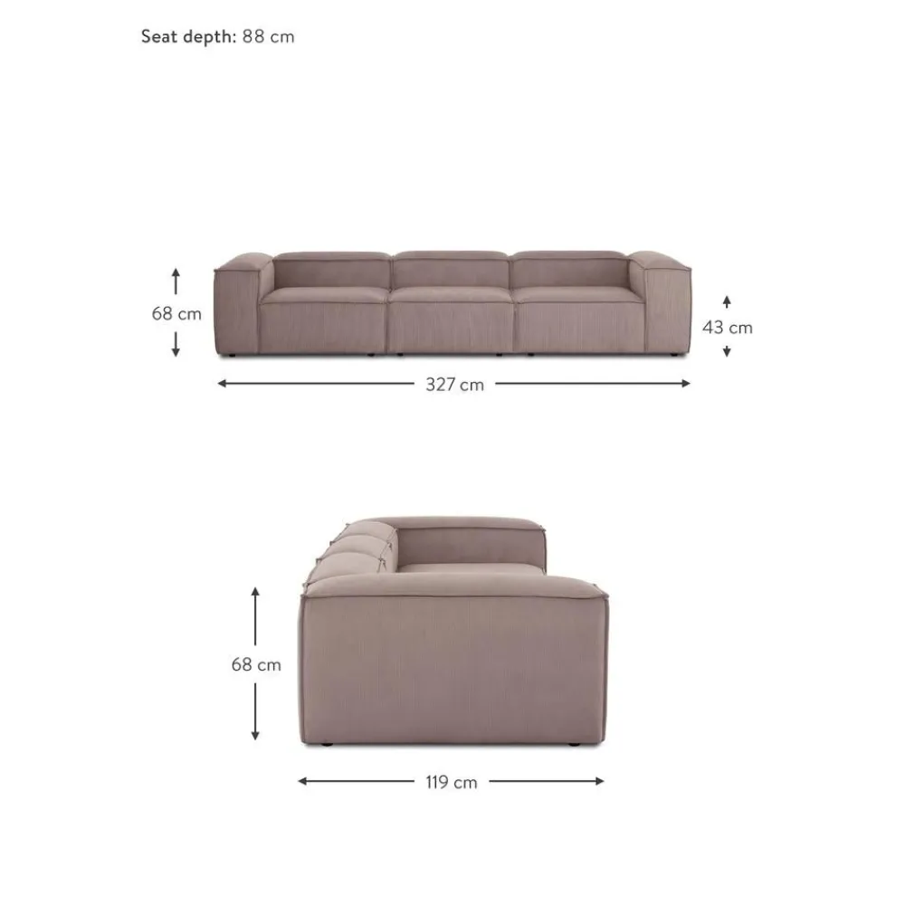 Divano Componibile 4 Posti In Velluto A Coste Lennon*Westwing Collection Fashion