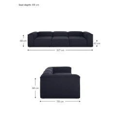 Divano Componibile 4 Posti Lennon*Westwing Collection Hot