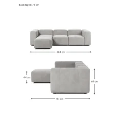 Divano Componibile 4 Posti Con Poggiapiedi Lena*Westwing Collection Best