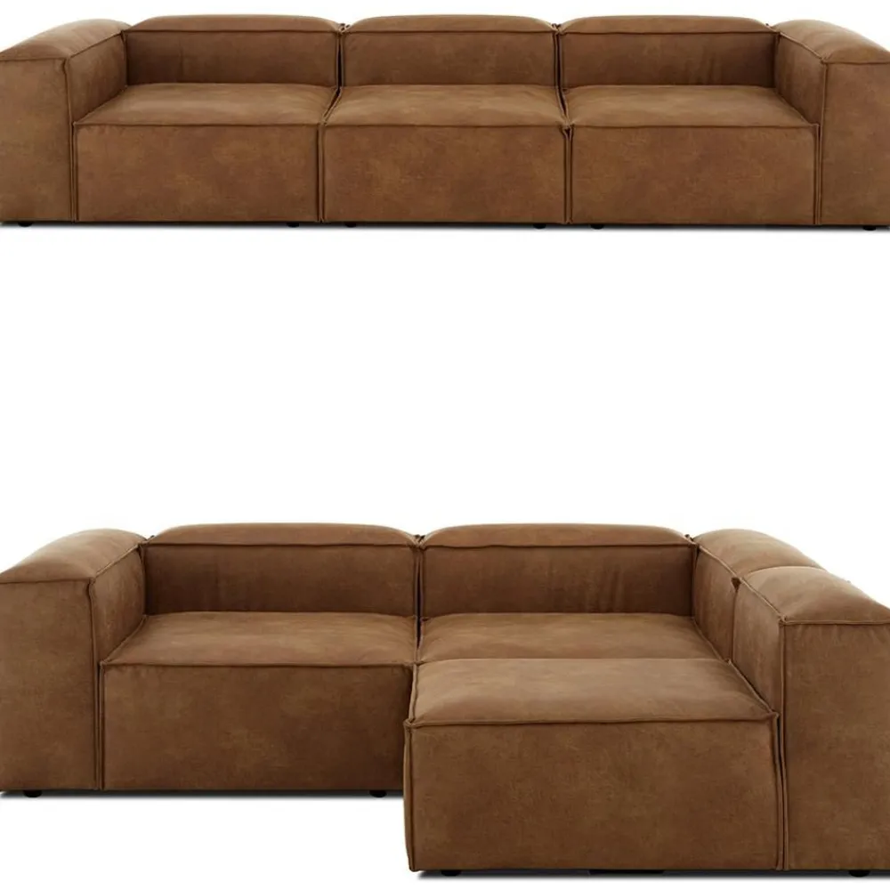 Divano Componibile 4 Posti In Pelle Riciclata Lennon*Westwing Collection Sale