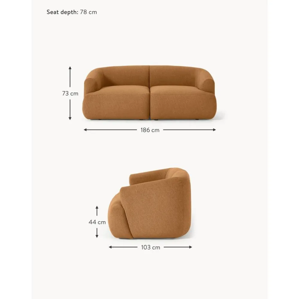 Divano Componibile 2 Posti In Boucle Sofia*Westwing Collection New