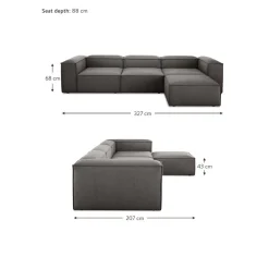 Divano Componibile 4 Posti Con Poggiapiedi Lennon*Westwing Collection Discount