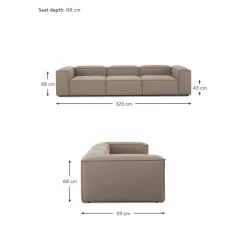 Divano Componibile 4 Posti Lennon*Westwing Collection New