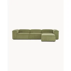 Divano Componibile 4 Posti In Velluto A Coste Con Poggiapiedi Lennon*Westwing Collection Hot