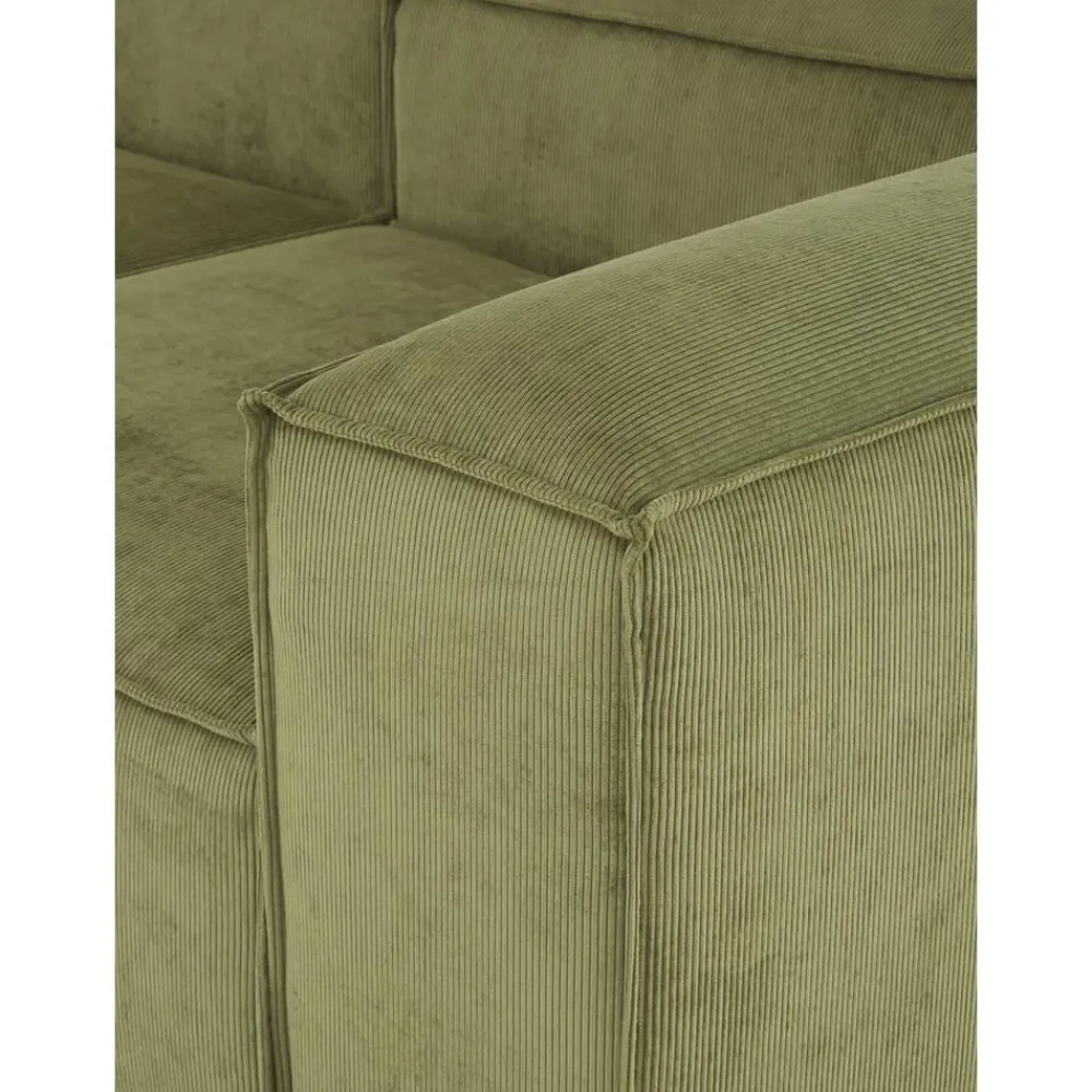 Divano Componibile 4 Posti In Velluto A Coste Con Poggiapiedi Lennon*Westwing Collection Hot