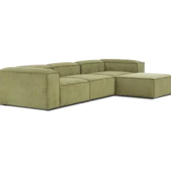 Divano Componibile 4 Posti In Velluto A Coste Con Poggiapiedi Lennon*Westwing Collection Hot