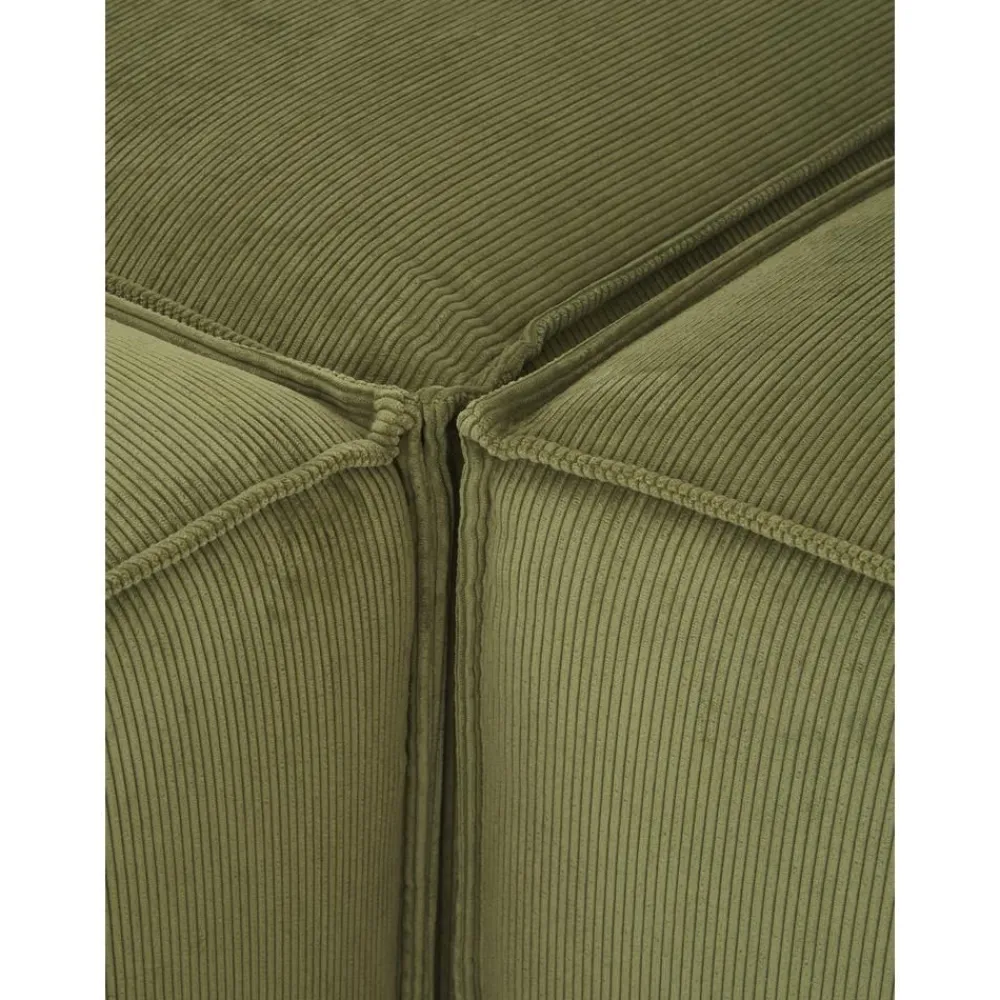 Divano Componibile 4 Posti In Velluto A Coste Con Poggiapiedi Lennon*Westwing Collection Hot