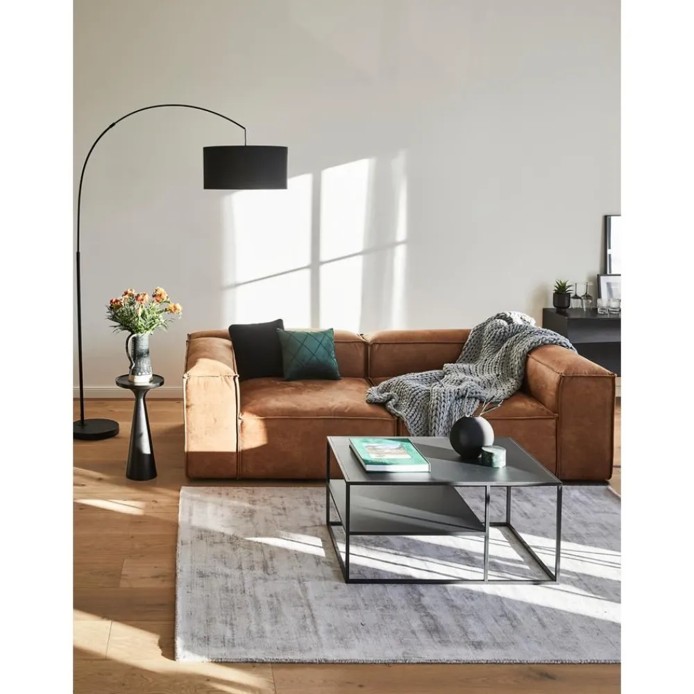 Divano Componibile 3 Posti In Pelle Riciclata Lennon*Westwing Collection New