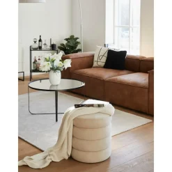 Divano Componibile 3 Posti In Pelle Riciclata Lennon*Westwing Collection New