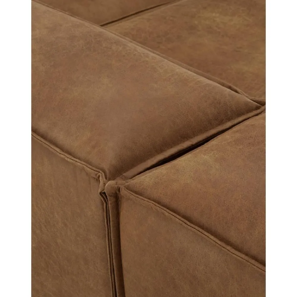 Divano Componibile 3 Posti In Pelle Riciclata Lennon*Westwing Collection New