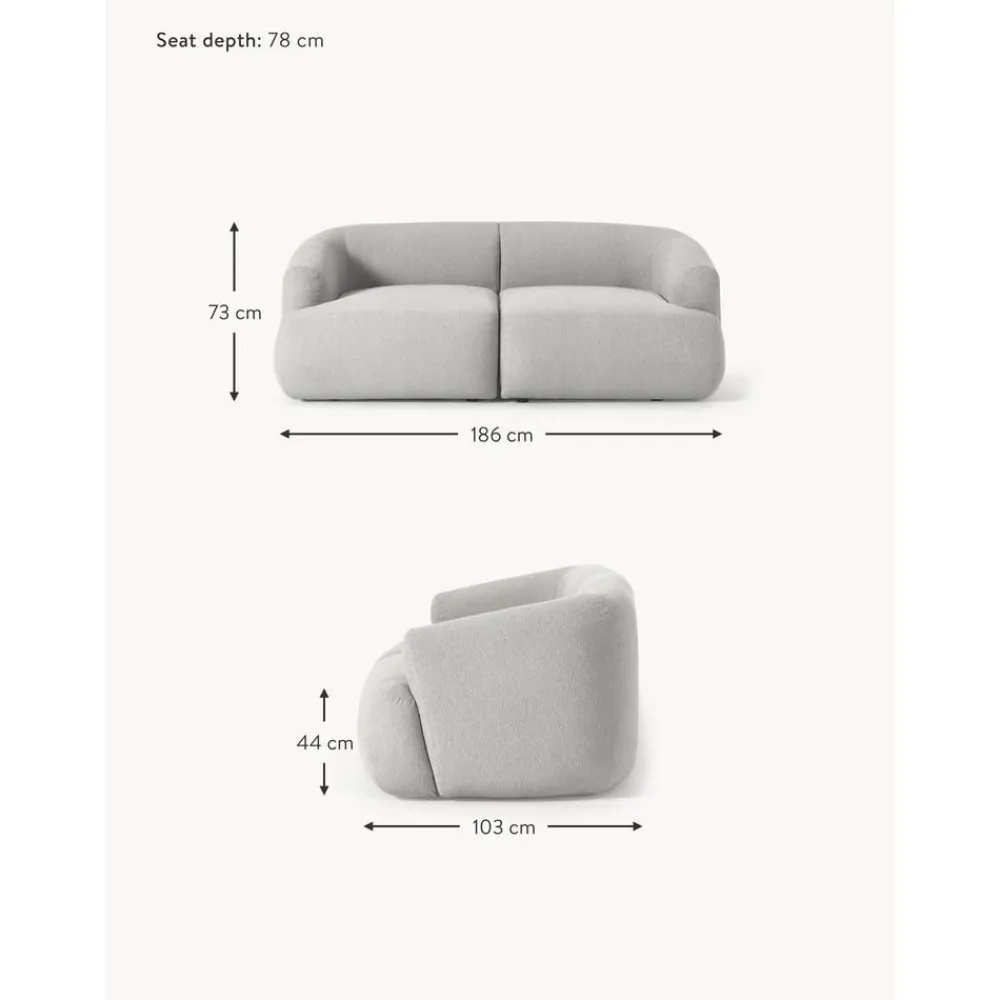 Divano Componibile 2 Posti In Boucle Sofia*Westwing Collection Outlet