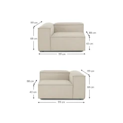 Divano Componibile 3 Posti In Velluto A Coste Lennon*Westwing Collection Discount