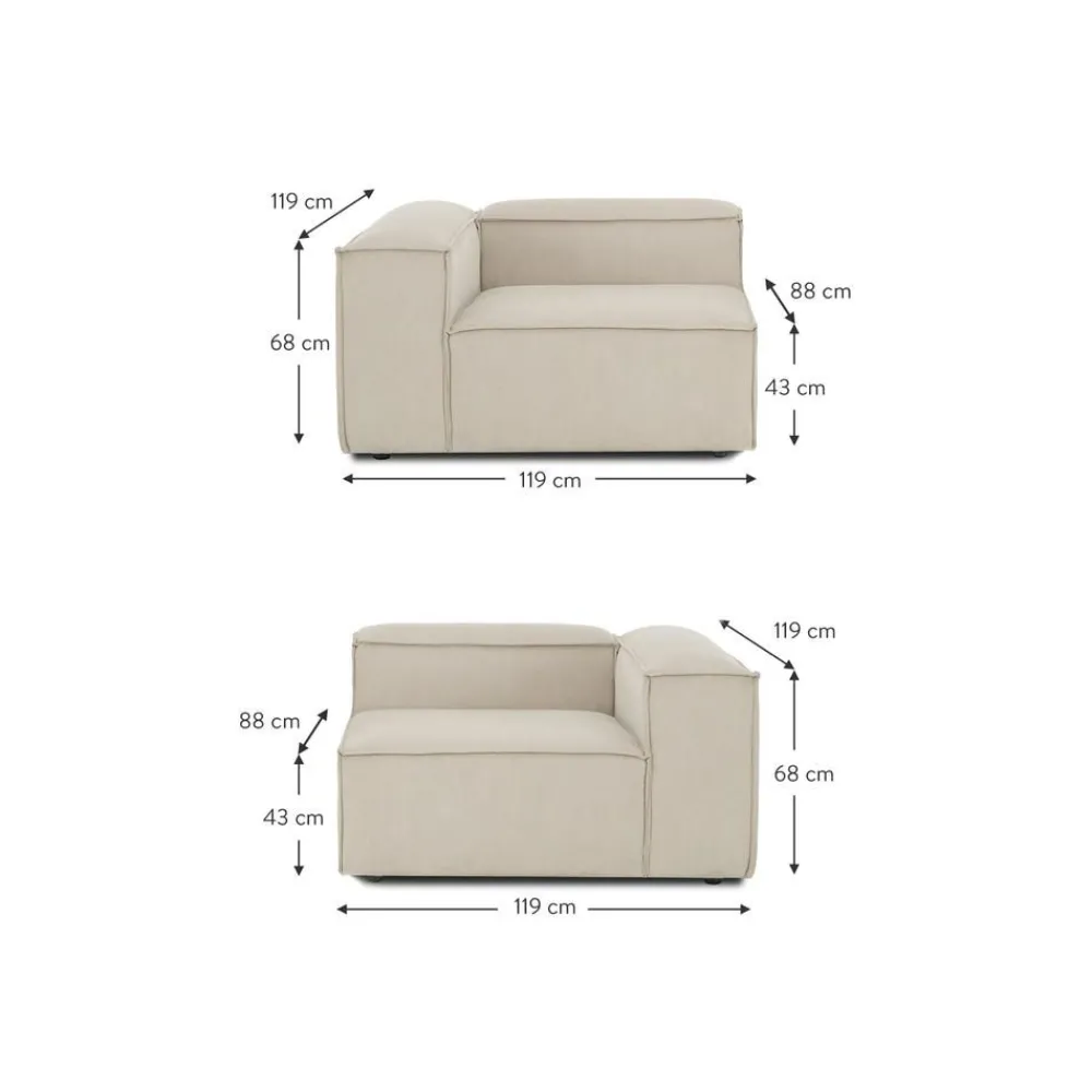 Divano Componibile 3 Posti In Velluto A Coste Lennon*Westwing Collection Discount