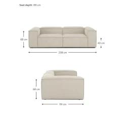 Divano Componibile 3 Posti In Velluto A Coste Lennon*Westwing Collection Discount