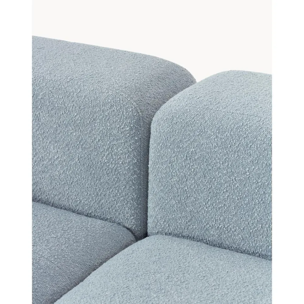 Divano Componibile 4 Posti In Boucle Con Poggiapiedi Lena*Westwing Collection New