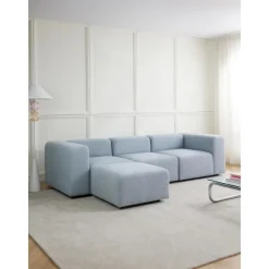 Divano Componibile 4 Posti In Boucle Con Poggiapiedi Lena*Westwing Collection New