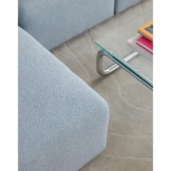 Divano Componibile 4 Posti In Boucle Con Poggiapiedi Lena*Westwing Collection New