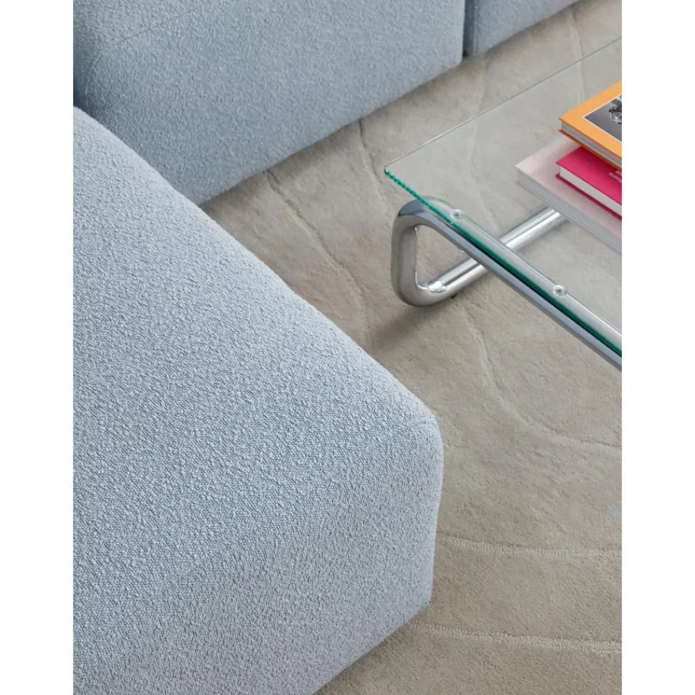 Divano Componibile 4 Posti In Boucle Con Poggiapiedi Lena*Westwing Collection New