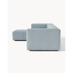 Divano Componibile 4 Posti In Boucle Con Poggiapiedi Lena*Westwing Collection New