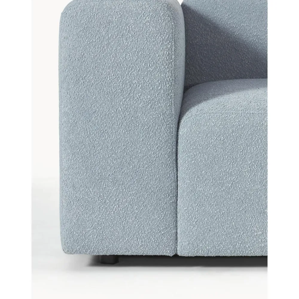 Divano Componibile 4 Posti In Boucle Con Poggiapiedi Lena*Westwing Collection New