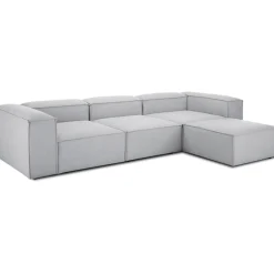 Divano Componibile 4 Posti Con Poggiapiedi Lennon*Westwing Collection New