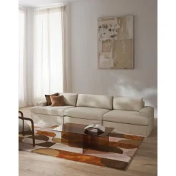 Divano Componibile 4 Posti Con Rivestimento Sfoderabile Russell*Westwing Collection New